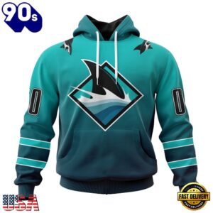 NHL San Jose Sharks Special Retro Gradient Design Hoodie, T Shirt, Trending NHL 3D Tee Nhl San Jose Sharks Special Retro Gradient Design Hoodie T Shirt 1