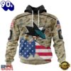 NHL San Jose Sharks Specialized Kits For United State With Camo Color Hoodie, T Shirt , Trending NHL 3D Tee