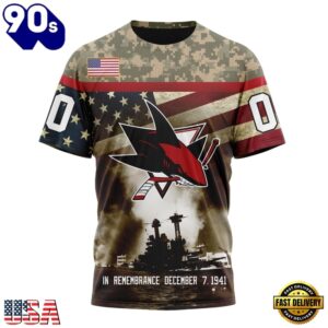 NHL San Jose Sharks Specialized Unisex Kits Remember Pearl Harbor Hoodie, T Shirt , Trending NHL 3D Tee Nhl San Jose Sharks Specialized Unisex Kits Remember Pearl Harbor Hoodie T Shirt 4