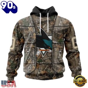 NHL San Jose Sharks Specialized Unisex Vest Kits With Realtree Camo Hoodie, T Shirt, Trending NHL 3D Tee Nhl San Jose Sharks Specialized Unisex Vest Kits With Realtree Camo Hoodie T Shirt 1