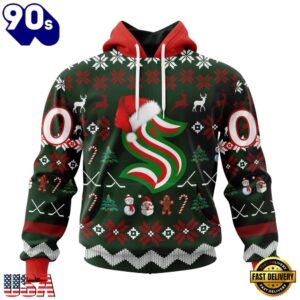 NHL Seattle Kraken Hockey Christmas Is Coming 2026 Hoodie, T Shirt , Trending NHL 3D Tee Nhl Seattle Kraken Hockey Christmas IS Coming 2026 Hoodie T Shirt 1