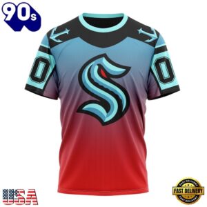 NHL Seattle Kraken Special Retro Gradient Design Hoodie, T Shirt, Trending NHL 3D Tee Nhl Seattle Kraken Special Retro Gradient Design Hoodie T Shirt 4