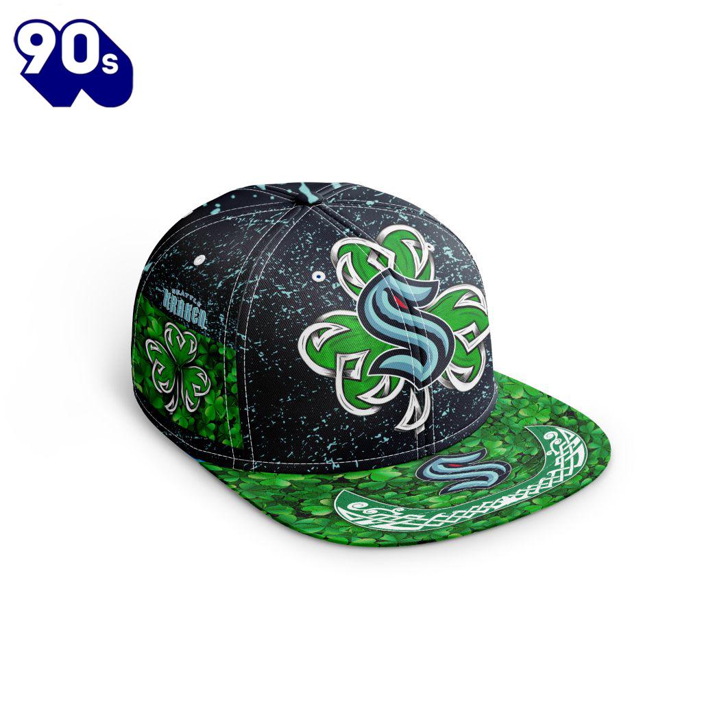 NHL Seattle Kraken Special Snapback Design For St.Patrick’s Day NHL Seattle Kraken Special Snapback Design For St.Patrick’s Day