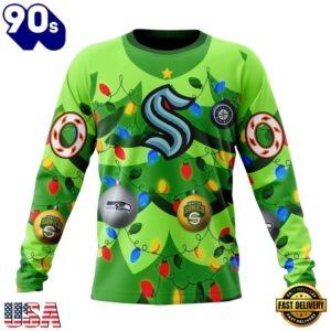 NHL Seattle Kraken Specialized Christmass Tree Color And City's Sport Teams Hoodie, T Shirt, Trending NHL 3D Tee Nhl Seattle Kraken Specialized Christmass Tree Color And City S Sport Teams Hoodie T Shirt 3