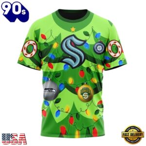 NHL Seattle Kraken Specialized Christmass Tree Color And City's Sport Teams Hoodie, T Shirt, Trending NHL 3D Tee Nhl Seattle Kraken Specialized Christmass Tree Color And City S Sport Teams Hoodie T Shirt 4