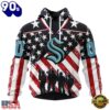 NHL Seattle Kraken Specialized Kits For Honor USS Military Hoodie, T Shirt , Trending NHL 3D Tee