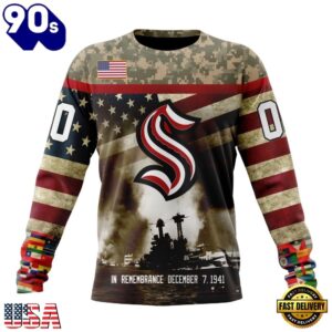 NHL Seattle Kraken Specialized Unisex Kits Remember Pearl Harbor Hoodie, T Shirt , Trending NHL 3D Tee Nhl Seattle Kraken Specialized Unisex Kits Remember Pearl Harbor Hoodie T Shirt 3