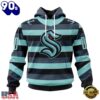 NHL Seattle Kraken Specialized Unisex Kits With Retro Concepts Hoodie, T Shirt , Trending NHL 3D Tee