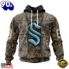 NHL Seattle Kraken Specialized Unisex Vest Kits With Realtree Camo Hoodie, T Shirt, Trending NHL 3D Tee