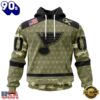 NHL St Louis Blues Special Camo Military Appreciation Hoodie, T Shirt , Trending NHL 3D Tee