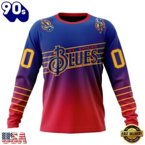 NHL St. Louis Blues Special Retro Gradient Design Hoodie, T Shirt, Trending NHL 3D Tee Nhl ST Louis Blues Special Retro Gradient Design Hoodie T Shirt 3