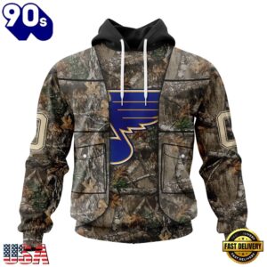 NHL St. Louis Blues Specialized Unisex Vest Kits With Realtree Camo Hoodie, T Shirt, Trending NHL 3D Tee Nhl ST Louis Blues Specialized Unisex Vest Kits With Realtree Camo Hoodie T Shirt 1