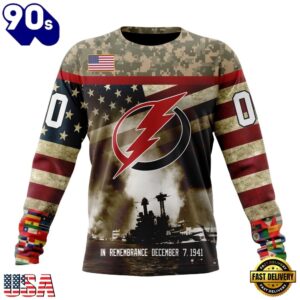 NHL Tampa Bay Lightning Specialized Unisex Kits Remember Pearl Harbor Hoodie, T Shirt , Trending NHL 3D Tee Nhl Tampa Bay Lightning Specialized Unisex Kits Remember Pearl Harbor Hoodie T Shirt 3