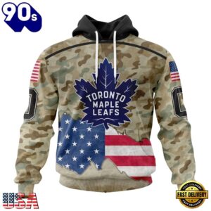 NHL Toronto Maple Leafs Specialized Kits For United State With Camo Color Hoodie, T Shirt , Trending NHL 3D Tee Nhl Toronto Maple Leafs Specialized Kits For United State With Camo Color Hoodie T Shirt 1