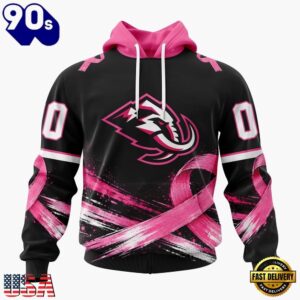 NHL Utah Mammoth 2026 Hockey Pink Fights Breast Cancer Design Hoodie, TShirt, Sweatshirt, Trending NHL 3D Tee Nhl Utah Mammoth 2026 Hockey Pink Fights Breast Cancer Design Hoodie Tshirt Sweatshirt 1