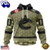 NHL Vancouver Canucks Special Camo Military Appreciation Hoodie, T Shirt , Trending NHL 3D Tee