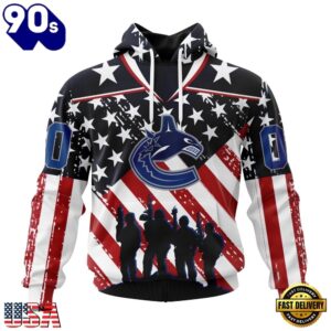 NHL Vancouver Canucks Specialized Kits For Honor USS Military Hoodie, T Shirt , Trending NHL 3D Tee Nhl Vancouver Canucks Specialized Kits For Honor Uss Military Hoodie T Shirt 1