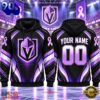 NHL Vegas Golden Knights 2026 Hockey Fights Cancer Personalized Hoodie Shirt, Trending NHL 3D Tee