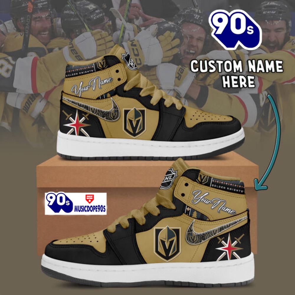 NHL Vegas Golden Knights Air Jordan 1 Shoes NHL Vegas Golden Knights Air Jordan 1 Shoes