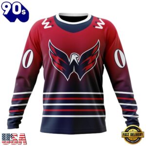 NHL Washington Capitals Special Retro Gradient Design Hoodie, T Shirt, Trending NHL 3D Tee Nhl Washington Capitals Special Retro Gradient Design Hoodie T Shirt 3