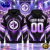 NHL Winnipeg Jets 2026 Hockey Fights Cancer Personalized Hoodie Shirt, Trending NHL 3D Tee