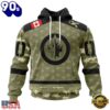 NHL Winnipeg Jets Special Camo Military Appreciation Hoodie, T Shirt , Trending NHL 3D Tee