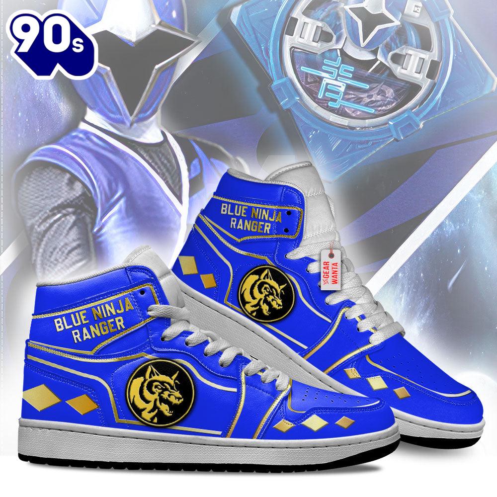 Ninja Blue Ranger Mighty Morphin J1 Shoes Custom Sneakers Ninja Blue Ranger Mighty Morphin J1 Shoes Custom Sneakers