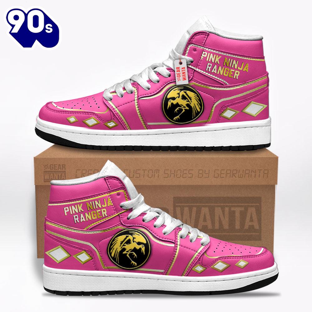 Ninja Pink Ranger Mighty Morphin J1 Shoes Custom Sneakers Ninja Pink Ranger Mighty Morphin J1 Shoes Custom Sneakers