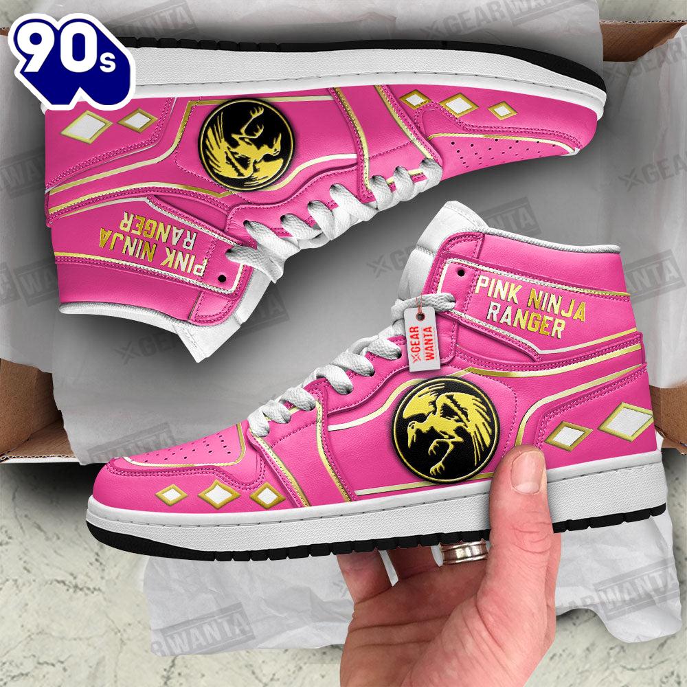 Ninja Pink Ranger Mighty Morphin J1 Shoes Custom Sneakers Ninja Pink Ranger Mighty Morphin J1 Shoes Custom Sneakers