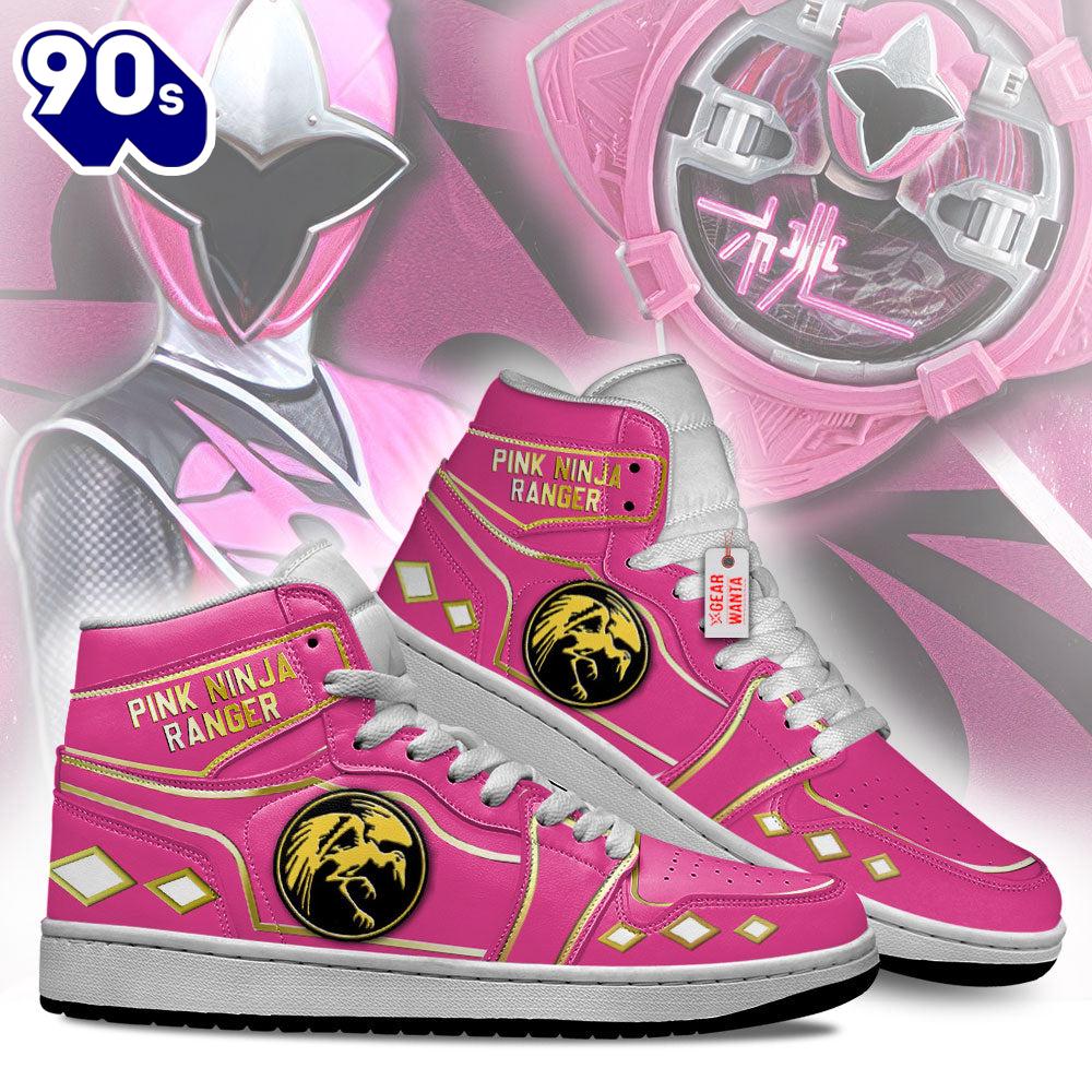 Ninja Pink Ranger Mighty Morphin J1 Shoes Custom Sneakers Ninja Pink Ranger Mighty Morphin J1 Shoes Custom Sneakers