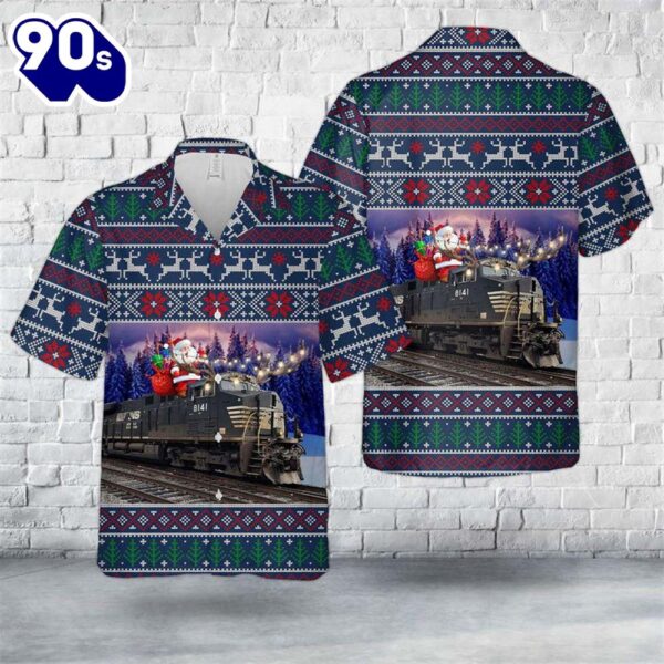 Norfolk Southern Railway GE ES44AC 8141 Christmas Hawaiian Shirt