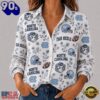 North Carolina Tar Heels NCAA College Spirit Blossoms Women Casual Shirt, NCAA Women Fan Shirt