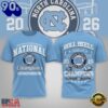 North Carolina Tar Heels NCAA Road to Glory 2026 Football Champions 3D Shirt , Trending NCAA 3D Tee