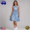 North Carolina Tar Heels NCAA Sporty Floral Elegance Women’s Sleeveless Dress, NCAA Sleeveless Dress