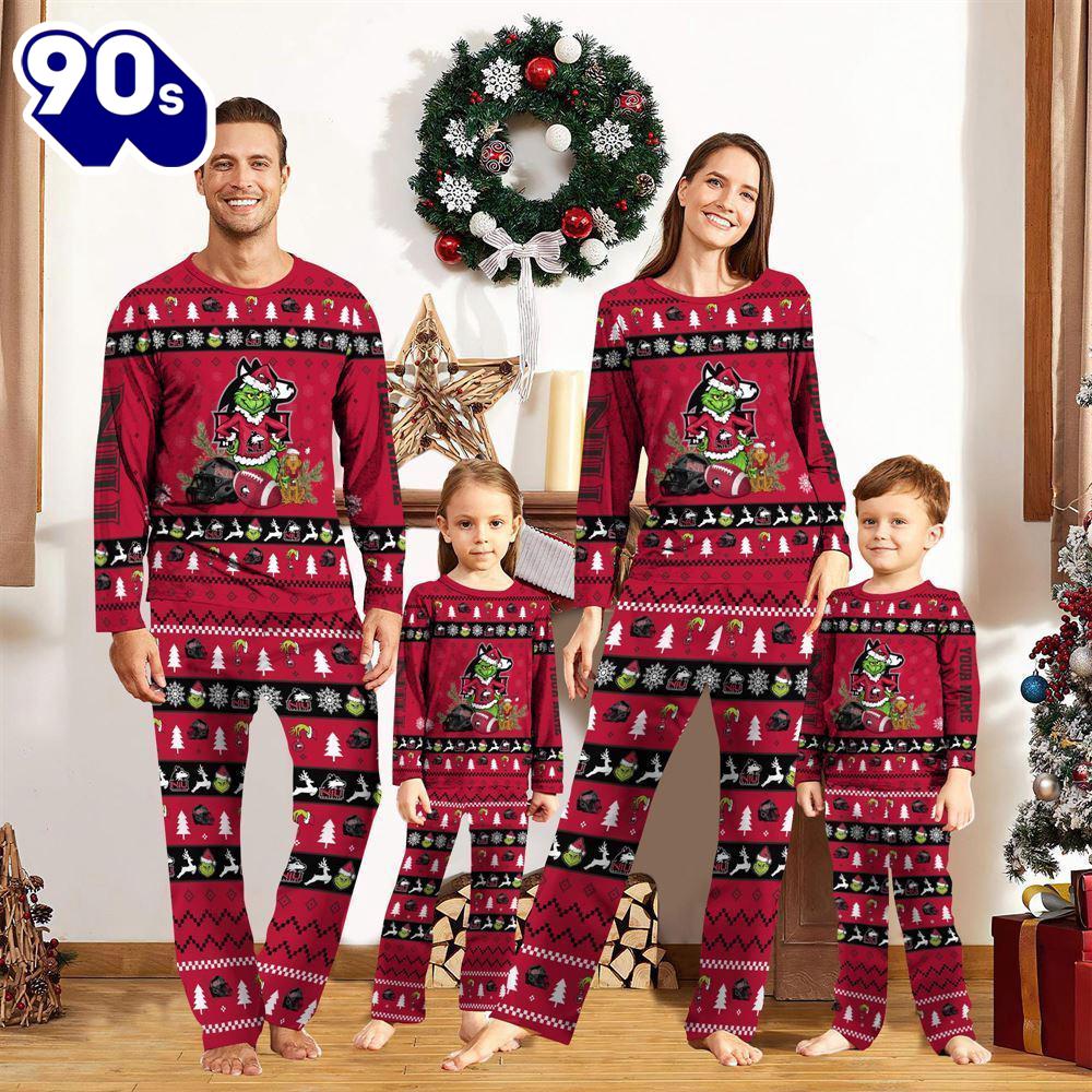 Northern Illinois Huskies NCAA Custom Name Grinch Christmas And Sport Team Pajama Set Gift Christmas Northern Illinois Huskies NCAA Custom Name Grinch Christmas And Sport Team Pajama Set Gift Christmas
