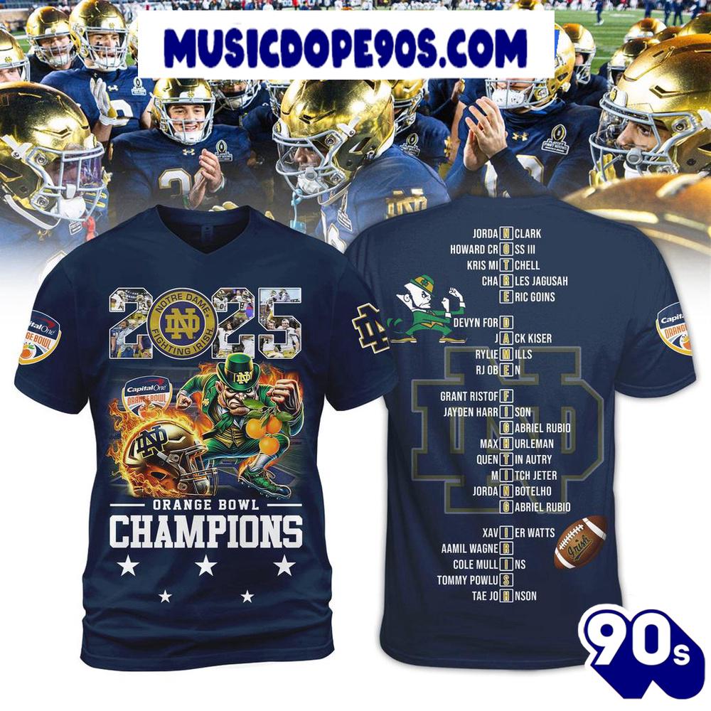 Notre Dame Fighting Irish 2025 Orange Bowl Champions For Fans Trending Hoodie Notre Dame Fighting Irish 2025 Orange Bowl Champions For Fans Trending Hoodie