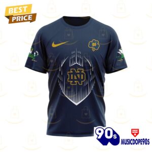 Notre Dame Fighting Irish Forever Not Just When We Win Signature 3D T-Shirt - Blue