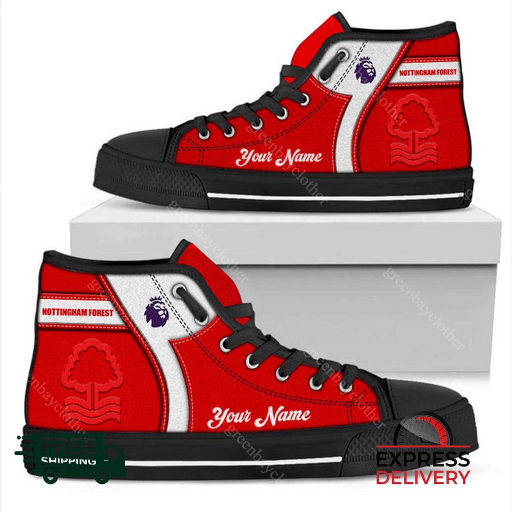 Nottingham Forest F.C Personalzied High Top Canvas Shoes Nottingham Forest F.C Personalzied High Top Canvas Shoes