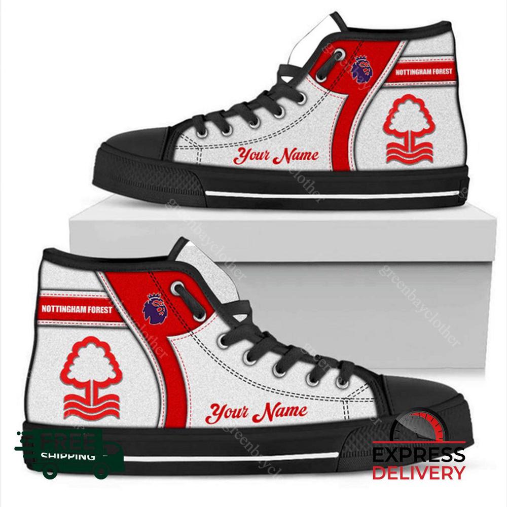Nottingham Forest F.C Personalzied High Top Canvas Shoes Nottingham Forest F.C Personalzied High Top Canvas Shoes