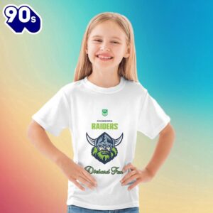 NRL Canberra Raiders Custom Name Number Diehard Fan Kids T-shirt