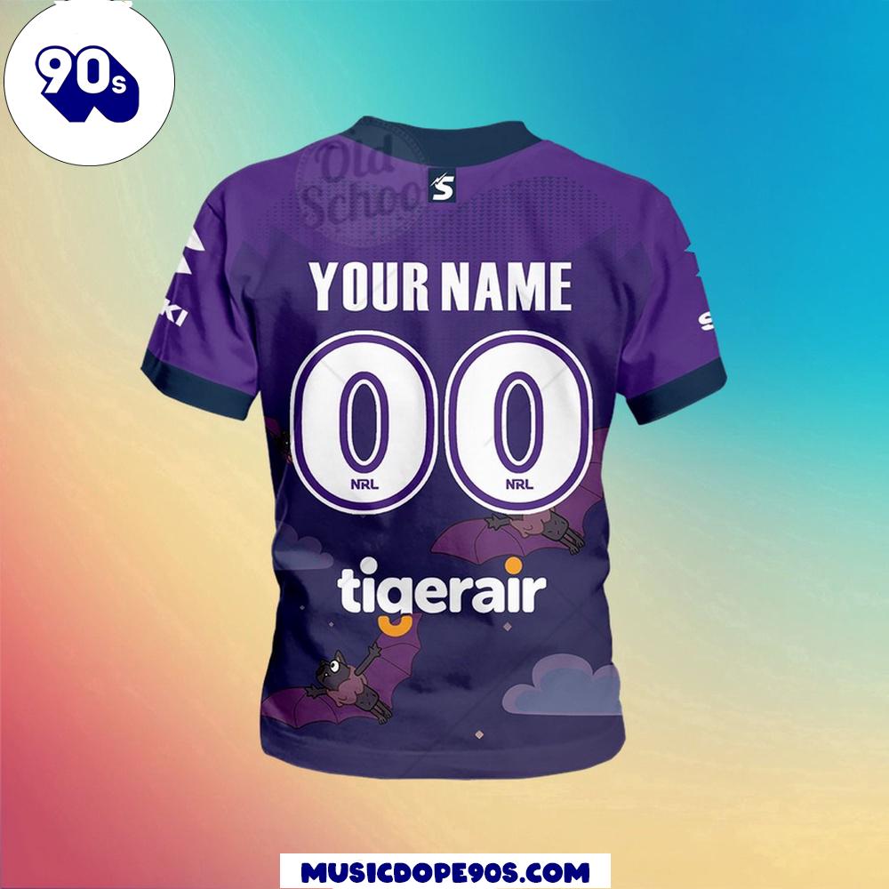 NRL Melbourne Storm Custom Name Number x Bluey Jersey Kids T-shirt NRL Melbourne Storm Custom Name Number x Bluey Jersey Kids T-shirt