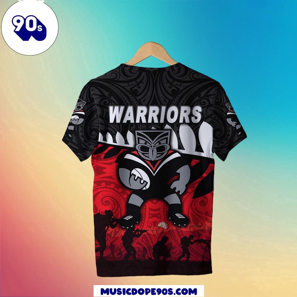 NRL New Zealand Warriors ANZAC Maori Simple Kids T-shirt NRL New Zealand Warriors ANZAC Maori Simple Kids T-shirt