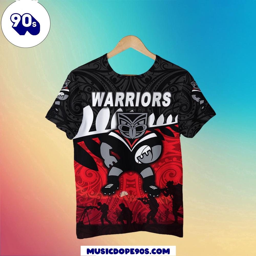 NRL New Zealand Warriors ANZAC Maori Simple Kids T-shirt NRL New Zealand Warriors ANZAC Maori Simple Kids T-shirt