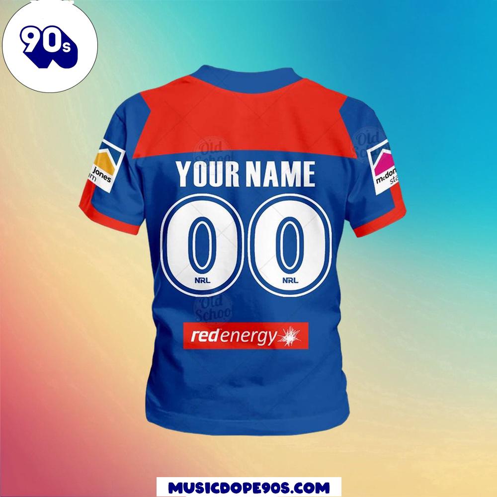 NRL Newcastle Knights Custom Name Number Home Jersey Kids T-shirt NRL Newcastle Knights Custom Name Number Home Jersey Kids T-shirt