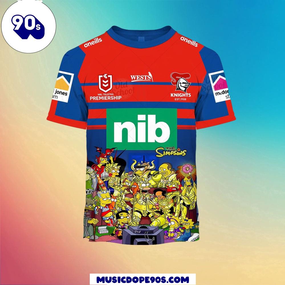 NRL Newcastle Knights Custom Name Number x The Simpsons Halloween Kids T-shirt NRL Newcastle Knights Custom Name Number x The Simpsons Halloween Kids T-shirt