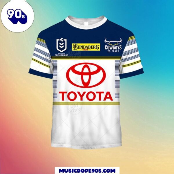 NRL North Queensland Cowboys Custom Name Number Home Jersey Kids T-shirt