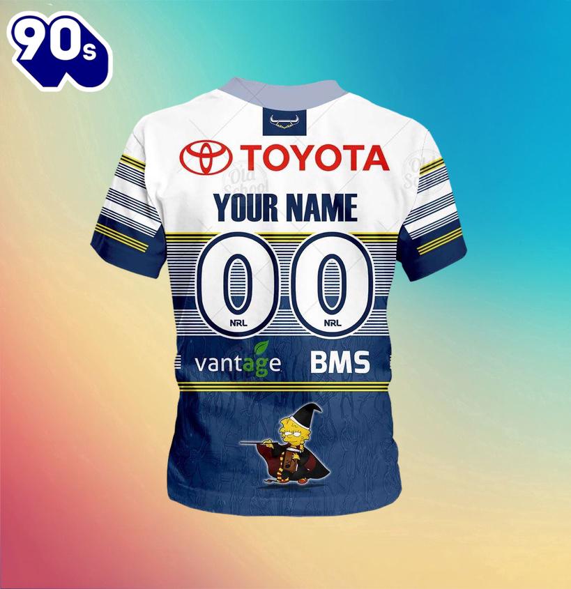 NRL North Queensland Cowboys Custom Name Number x The Simpsons Halloween Kids T-shirt NRL North Queensland Cowboys Custom Name Number x The Simpsons Halloween Kids T-shirt