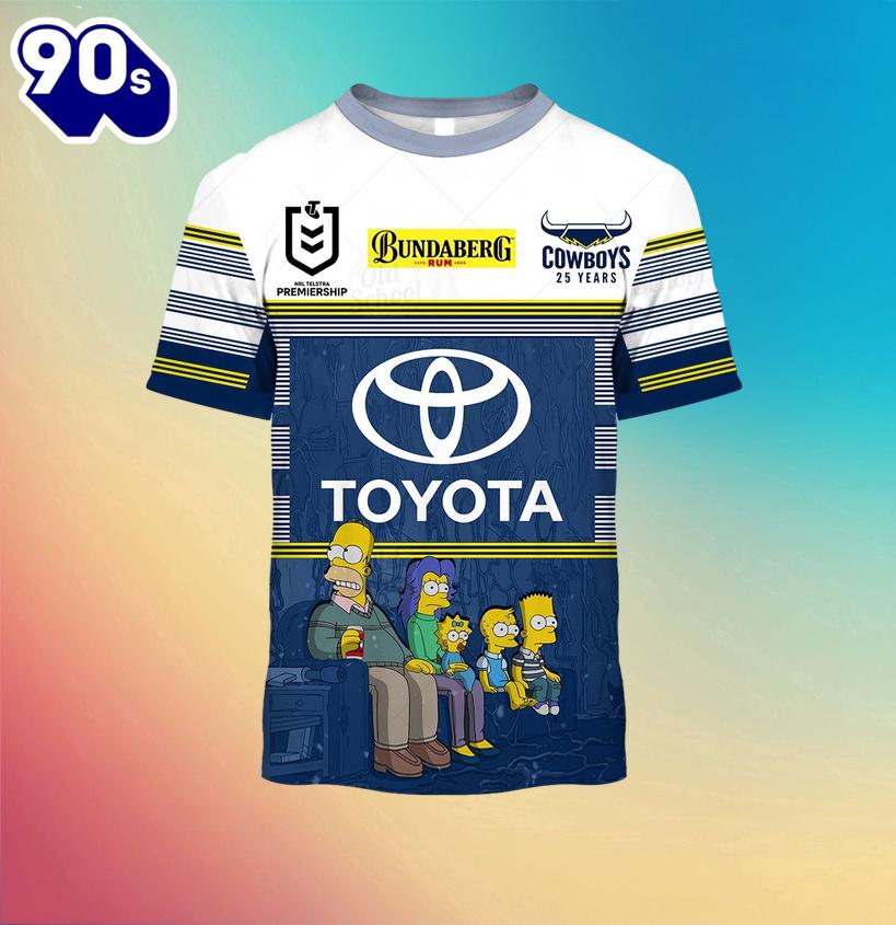 NRL North Queensland Cowboys Custom Name Number x The Simpsons Halloween Kids T-shirt NRL North Queensland Cowboys Custom Name Number x The Simpsons Halloween Kids T-shirt