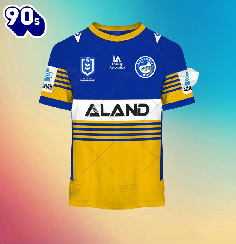 NRL Parramatta Eels Custom Name Number Home Jersey Kids T-shirt NRL Parramatta Eels Custom Name Number Home Jersey Kids T-shirt