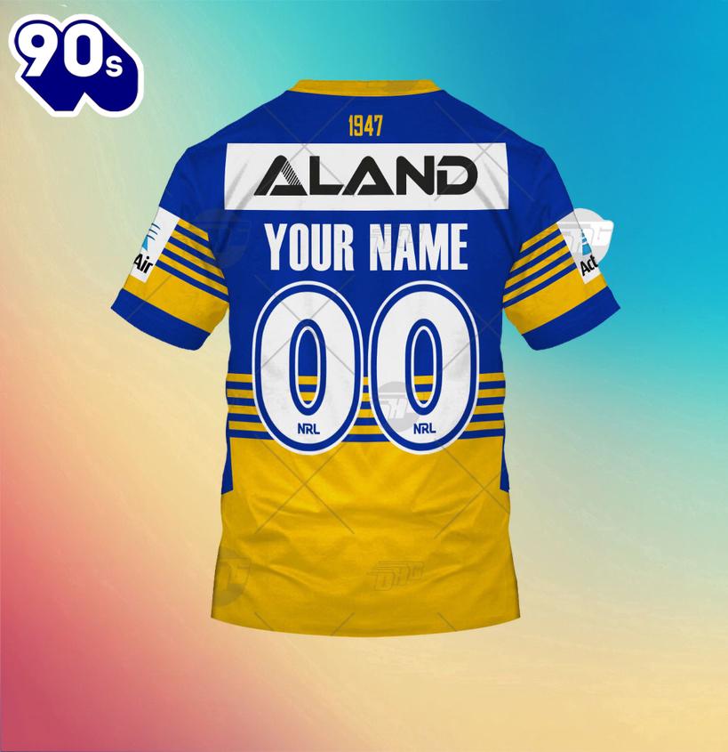 NRL Parramatta Eels Custom Name Number Home Jersey Kids T-shirt NRL Parramatta Eels Custom Name Number Home Jersey Kids T-shirt